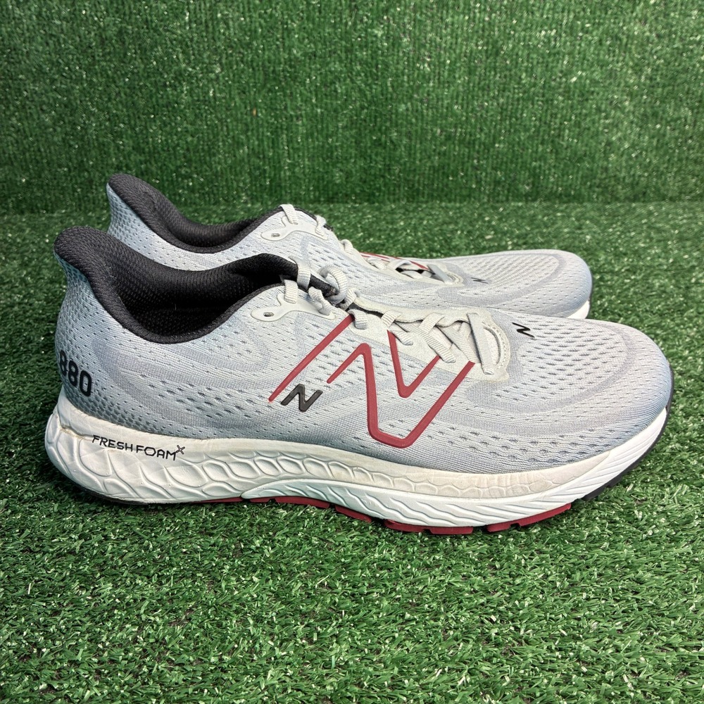 New Balance Fresh Foam X 880 v13 Running Shoes Grey Womens 12 Mens 10.5 2E Wide
